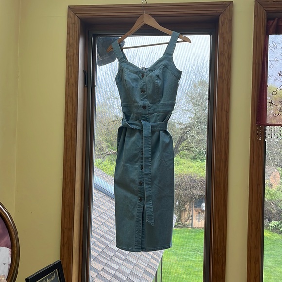 Bravissimo Dresses & Skirts - Bravissimo Long Denim blue Jean Dress size 8 NWT